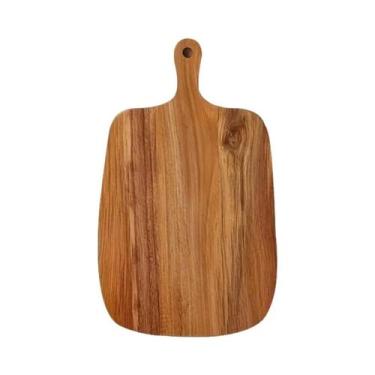 Imagem de Tábua De Corte De Madeira Segura Para Alimentos Com Alça, Design Duráv