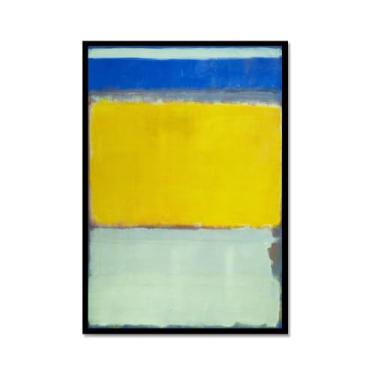 Imagem de Pôster de arte de parede vintage Mark Rothko arte moderna abstrata blocos de cores minimalistas impressão de pintura em tela sala de estar decoração de casa (SKU8,20.3x30.5 cm = (20x30cm), moldura de