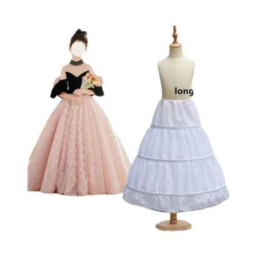 Imagem de Saia De Crinolina Branca Em a Para Meninas Com Aro, Saia Curta Para Ve