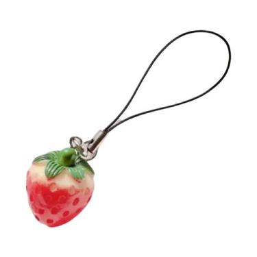 Imagem de Chaveiro De Resina De Tomate Morango Vermelho, Pingente De Fruta Fofo 