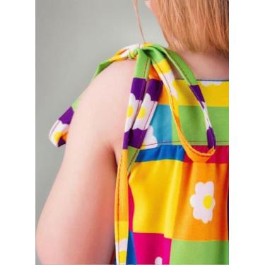 Imagem de Vestido Infantil Estampado Menina Lala Margarida Quadriculad, Colorido