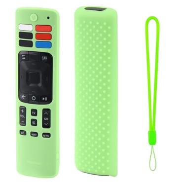 Imagem de Capa de controle remoto para Hisense ERF3A69 ERF3R69 ERF3I69 ERF3S69 ERF3N69 ERF3A69, capa protetora de silicone antiderrapante (verde brilhante)