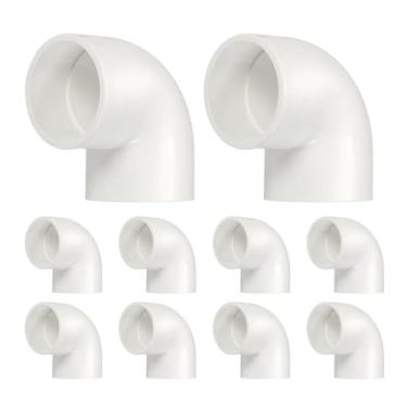 Imagem de DTGN 12 peças de encaixe de PVC de cotovelo de 90° de 3,8 cm, encaixe de tubo de PVC de grau de mobiliário bidirecional SCH40, conector de cotovelo de canto DIY para móveis de construção, conexão de