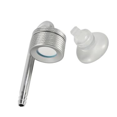 Imagem de HEEPDD Difusor de Co2, Difusor de Dióxido de Carbono, de Aquário de Liga de Alumínio Com Design Serrilhado Antiderrapante para Suprimentos de Tanque de Peixes (SILVER)