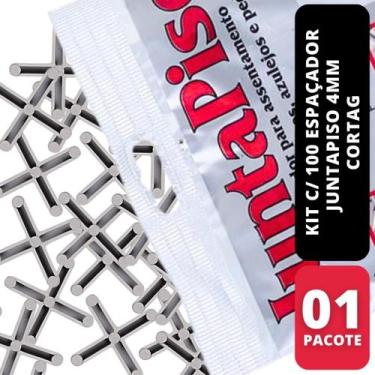 Imagem de Kit C/ 100 Espaçador Juntapiso 4mm Cortag