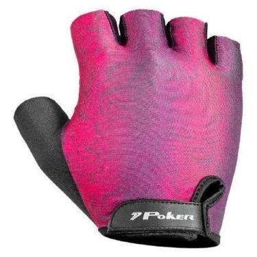 Imagem de Luva Bike Poker Antishock Gel Swift - Preto/Roxo/Rosa - G (Br)-Unissex