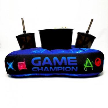 Imagem de Kit Pipoca Com Balde E 2 Copos Com Canudos - Game Champion