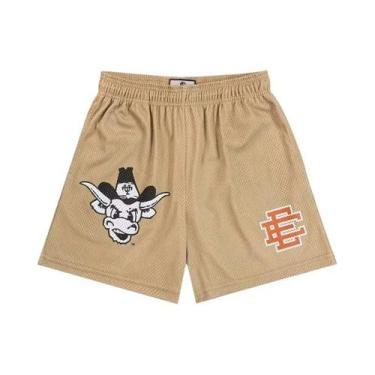 Imagem de Bermuda De Ginástica Masculina Com Estampa Floral Em Malha Verão 2025 