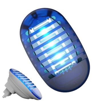 Imagem de Lâmpada LED para Insetos - Luz de Parede com Plugue para Moscas - Uso Doméstico e Comercial Eletrônico Compacto Com Luz Noturna Suave Para Celeiro, Quarto, Garagem e Cozinha