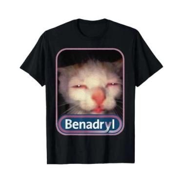 Imagem de Camiseta Feminina Engraçada Com Meme De Gato, Confortável, Macia, Mang