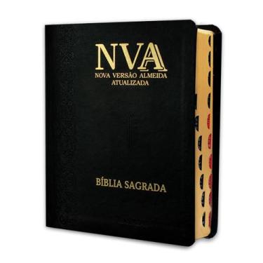 Imagem de Bíblia Sagrada Capa PU Flexível Preta Nova Versão Almeida Atualizada 2