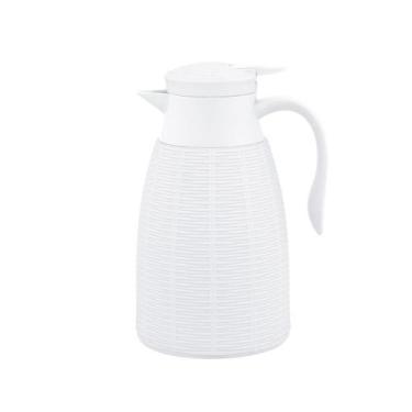 Imagem de Garrafa Térmica Rattan Branca 1L - Segura e Prática - Class Home