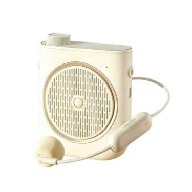 Imagem de Cetgrso Amplificador de voz com microfone de fone de ouvido sem fio, amplificador de voz, microfone sem fio para professores, mini alto-falante com sistema PA, amplificador de voz portátil para sala