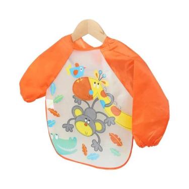 Imagem de Babadores Impermeáveis De Manga Longa Para Bebês, Avental Infantil Em 