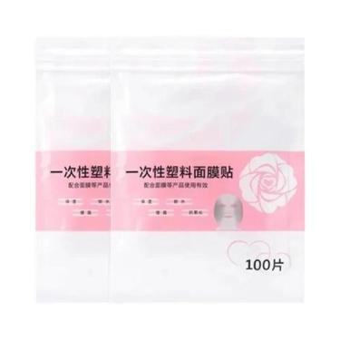 Imagem de Máscara Facial De Limpeza Transparente Descartável Com Adesivos Para P