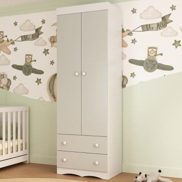 Imagem de Guarda-roupa Infantil 62cm 2 Portas e 2 Gavetas Realeza Multimóveis MP4451