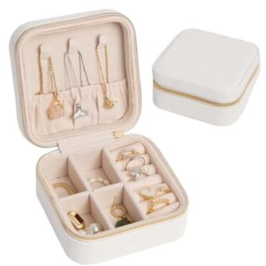 Imagem de Kit 30/50/100 Peças Porta Jóias Portátil Caixinha Bolsa de Colar Brincos Anéis (100,BRANCO)