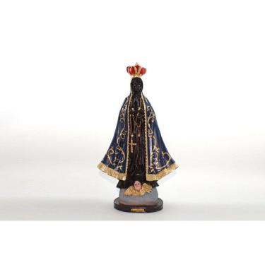 Imagem de Imagem Nossa Senhora Aparecida Coroa Vermelha Resina 45 Cm