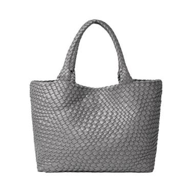 Imagem de Bolsa Grande De material vegano Trançada Para Mulheres, Bolsa De Praia