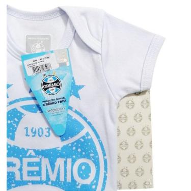 Imagem de Body Bebê Grêmio Branco Escudo Oficial
