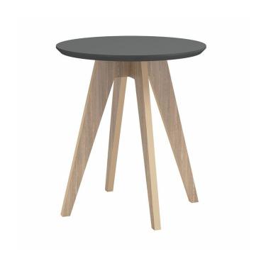 Imagem de Mesa Lateral Retrô Siena Grafite Carvalho 60cm