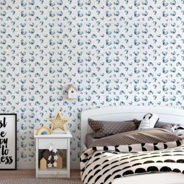 Imagem de Papel De Parede Kids Dinossauros Azul