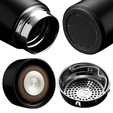 Imagem de Garrafa Térmica Inteligente De Inox 500ml Led Preto