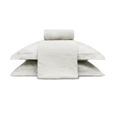 Imagem de Jogo De Cama 300 Fios Treccenti 100% Algodão Appel Névoa - Queen