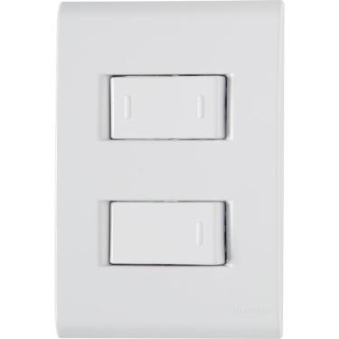 Imagem de Placa 4x2 + 1 Interruptor Simples E 1interruptor Paralelo 10a 250v - Branco