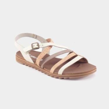 Imagem de Sandalia Feminina New Face Couro Natural Vegetal Confort 23928-Feminino