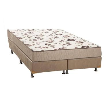 Imagem de Cama Box Queen: Colchão Espuma Ortobom D28 Physical Mega Resistente + Base Crc Suede Clean(158x198)