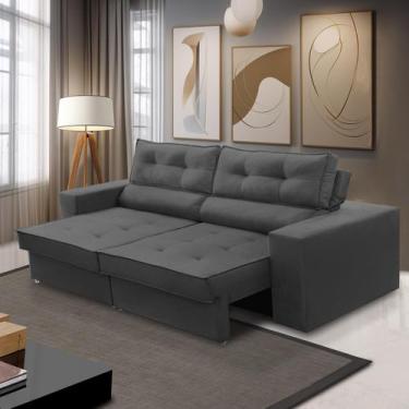 Imagem de Sofá Retrátil e Reclinável 2 lugares 1,50m com Molas Milena Suede Rove
