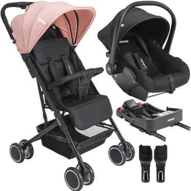 Imagem de Carrinho de Bebe Bebe Conforto Colinho Base ISOFIX Kiddo Mascote Rosa