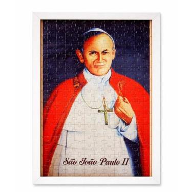 Imagem de Quadro Especial Quebra-Cabeça São João Paulo Com Moldura - Coleção Tea