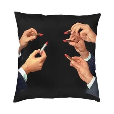 Imagem de Capa De Almofada Quadrada Com Estampa 3D De Natal, Dupla Face, Para De