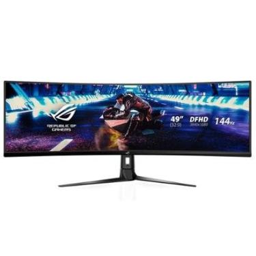 Imagem de Monitor Gamer Curvo ASUS ROG Swift 49", DFHD, UltraWide, 144Hz, FreeSync Premium, HDR 10 - XG49VQ-Unissex