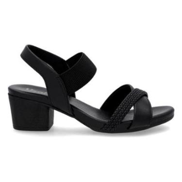 Imagem de Sandália Usaflex Feminina Bico Redondo Couro Tira Trançada Casual AE32035-Feminino