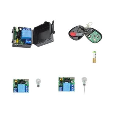 Imagem de Interruptor De Controle Remoto Sem Fio RF 433Mhz 1CH 2CH Receptor Tran