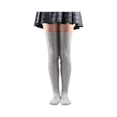 Imagem de Meias Femininas Quentes De Lã Para Aquecer Os Pés, Fofas, Cor Sólida, 