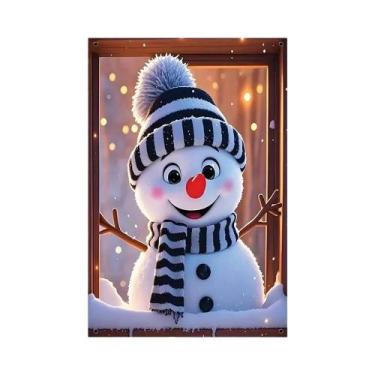 Imagem de Banner De Porta De Natal Com Design De Papai Noel E Árvore Coberta De 