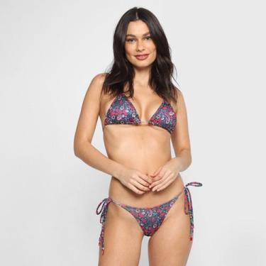 Imagem de Biquíni Cortininha República do Sol Floral Feminino, Marinho, G