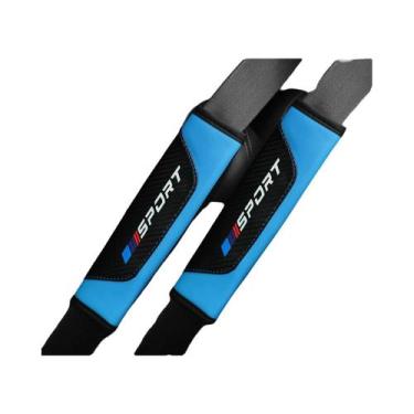 Imagem de Protetor De Ombro Para Cinto De Carro Em Couro De Fibra De Carbono Uni