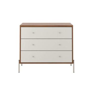 Imagem de Cômoda com 3 Gavetas Jasper 94 cm - Móveis Província, Canella com Off 