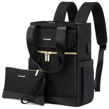 Imagem de Bolsa de mochila LOVEVOOK conversível Mini  preta