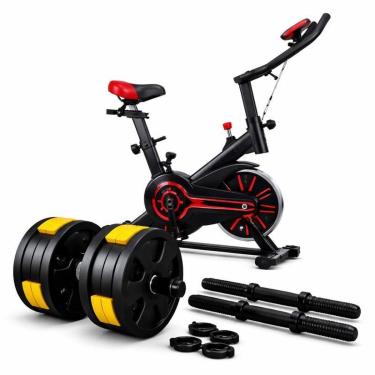 Imagem de Bicicleta Spinning + Kit Halter Musculação 10kg-Unissex