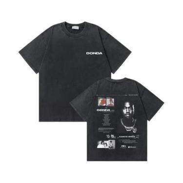 Imagem de Camiseta Masculina Oversized Vintage Kanye West Com Estampa De Urso De