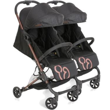 Imagem de Carrinho para Gemeos Passeio Galzerano Duolee Duo Preto Cobre