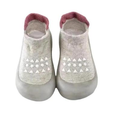 Imagem de Sapatos de Bebê Respiráveis e Antiderrapantes - Solado Macio em Algodã