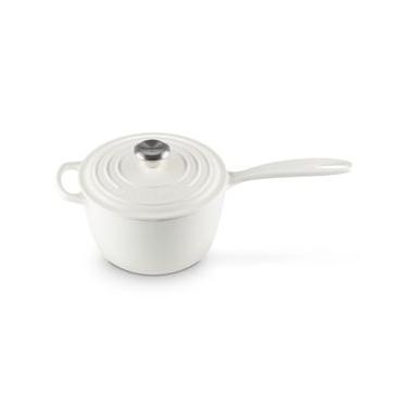 Imagem de PANELA MOLHEIRA LE CREUSET SIGNATURE 18CM EM FERRO FUNDIDO BRANCO COTTON 21181184314430