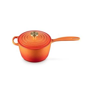 Imagem de PANELA LE CREUSET MOLHEIRA SIGNATURE 18CM FLAMME DORÉE 21181181834479